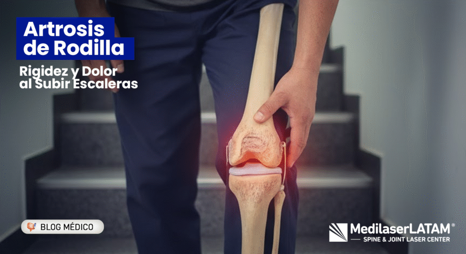 La Artrosis de Rodilla causa rigidez y dolor al subir escaleras. Conoce esta condición y la solución láser no invasiva que ofrecemos para tu bienestar.