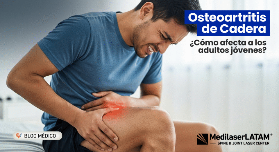 La Osteoartritis de Cadera en adultos jóvenes puede causar calambres en muslos. Conoce sus síntomas y la solución láser no invasiva de Medilaser LATAM.